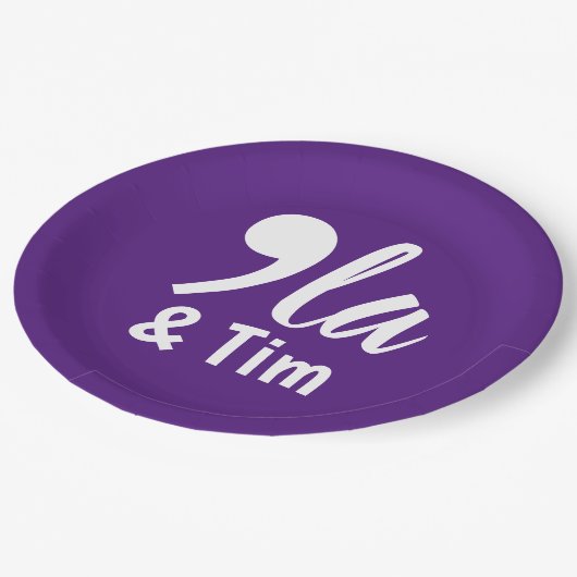 Comma Kamala und Tim 2024 Pappteller (Schrägansicht)