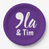 Comma Kamala und Tim 2024 Pappteller (Vorderseite)