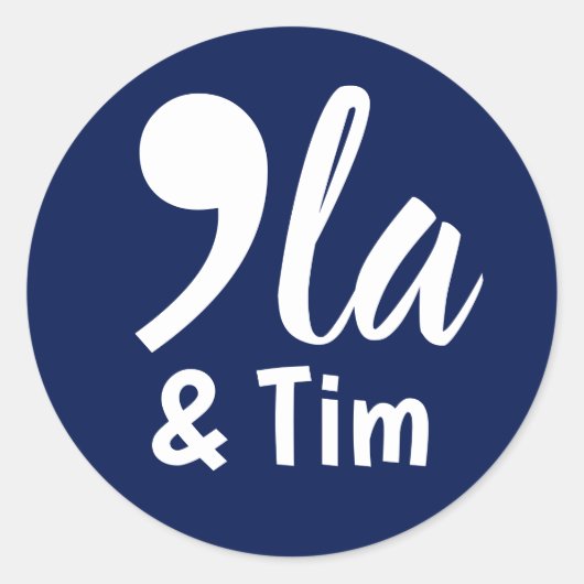 Comma Kamala und Tim 2024 Runder Aufkleber (Vorderseite)