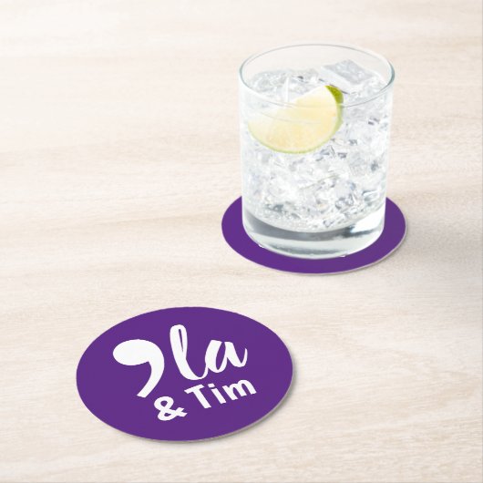 Comma Kamala und Tim 2024 Runder Pappuntersetzer (Vor Ort)