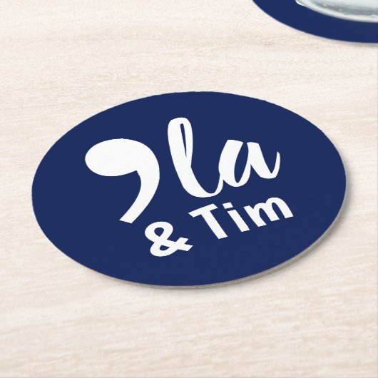 Comma Kamala und Tim 2024 Runder Pappuntersetzer (Angewinkelt)