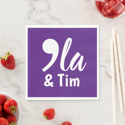 Comma Kamala und Tim 2024 Serviette (Beispiel)