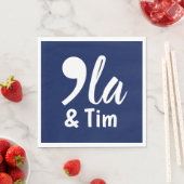 Comma Kamala und Tim 2024 Serviette (Beispiel)