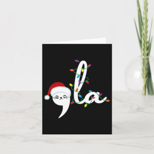 Comma La 2024 Funny Christmas Cat Lady Cat Xmas Karte