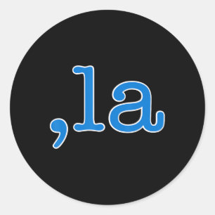 Comma La Blue Comma La - Kamala Harris 2024 Us Runder Aufkleber