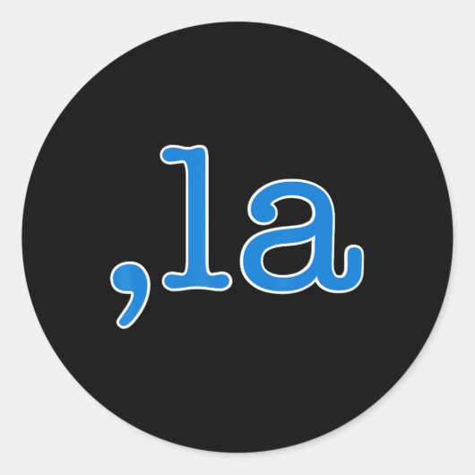 Comma La Blue Comma La - Kamala Harris 2024 Us Runder Aufkleber (Vorderseite)