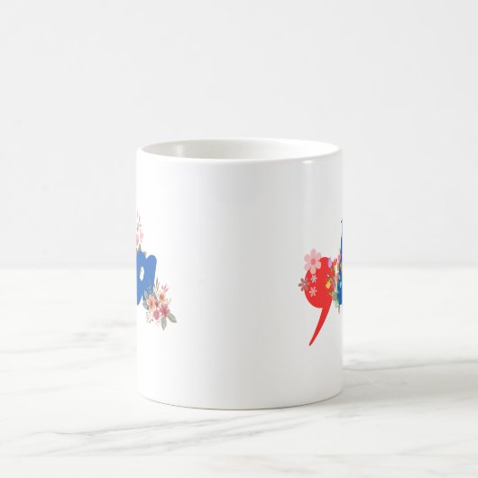 Comma la Blume Kaffeetasse (Mittel)
