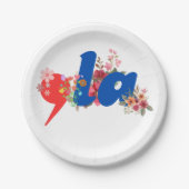 Comma la Blume Pappteller (Vorderseite)