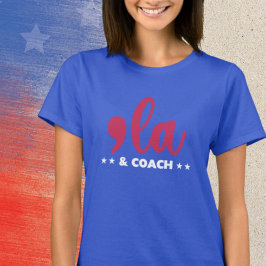 Comma la & Coach Kamala Harris Blue T-Shirt