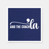 Comma la & Coach | Kamala Harris Coach Blue Serviette (Vorderseite)