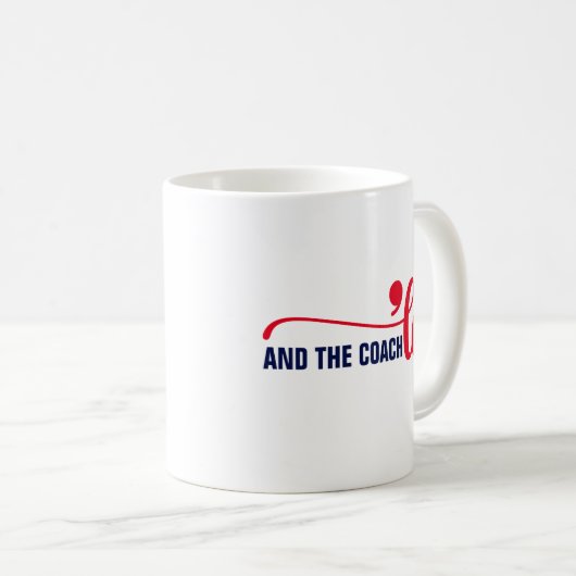 Comma la & Coach | Kamala Harris Coach Kaffeetasse (VorderseiteRechts)