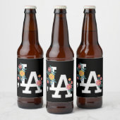 Comma la Floral Kamala Harris für den Präsidenten Bierflaschenetikett (Flaschen)