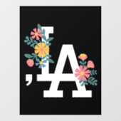 Comma la Floral Kamala Harris für den Präsidenten Fensteraufkleber (Blatt)