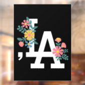 Comma la Floral Kamala Harris für den Präsidenten Fensteraufkleber (Blatt 2)