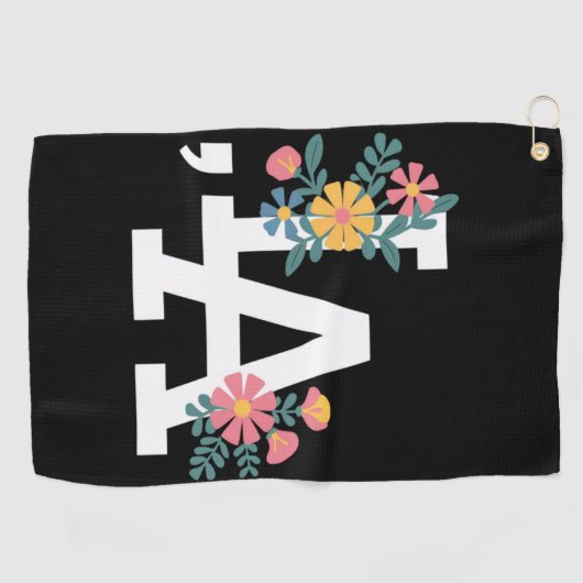 Comma la Floral Kamala Harris für den Präsidenten Golfhandtuch (Horizontal)