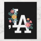 Comma la Floral Kamala Harris für den Präsidenten Weinetikett (Einzelnes Label)