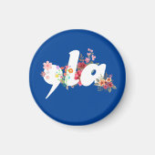 Comma la Floral Kamala Harris Präsident Blume Magnet (Vorne)