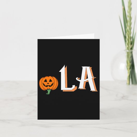 Comma La Funny Kamala Harris 2024 Halloween Pumpki Karte (Vorderseite)