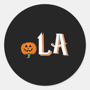 Comma La Funny Kamala Harris 2024 Halloween Pumpki Runder Aufkleber