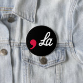Comma La Funny Punctuation Kamala Harris Button (Beispiel)