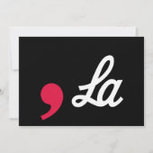 Comma La Funny Punctuation Kamala Harris Einladung (Vorderseite)