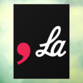 Comma La Funny Punctuation Kamala Harris Fensteraufkleber (Blatt 3)