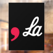 Comma La Funny Punctuation Kamala Harris Fensteraufkleber (Blatt 2)