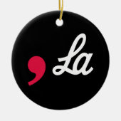 Comma La Funny Punctuation Kamala Harris Keramik Ornament (Vorne)