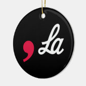 Comma La Funny Punctuation Kamala Harris Keramik Ornament (Links)
