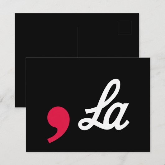 Comma La Funny Punctuation Kamala Harris Postkarte (Vorne/Hinten)