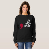 Comma La Funny Punctuation Kamala Harris Sweatshirt (Vorne ganz)