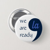 Comma-LA für Kamala Harris Button (Vorne & Hinten)