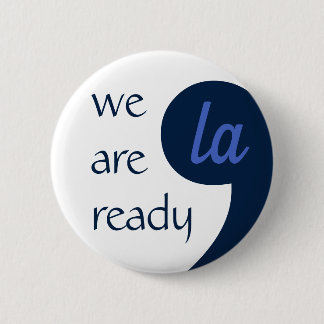 Comma-LA für Kamala Harris Button