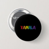 Comma La Harris Funny Cat Lettering Lgbt Rainbow F Button (Vorne & Hinten)