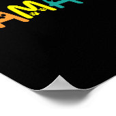 Comma La Harris Funny Cat Lettering Lgbt Rainbow F Poster (Ecke)