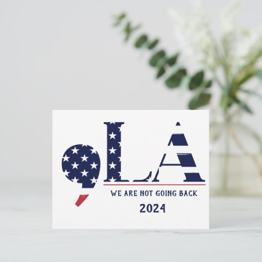 Comma La Harris für Präsident 2024 Postkarte (Stehend Vorderseite)