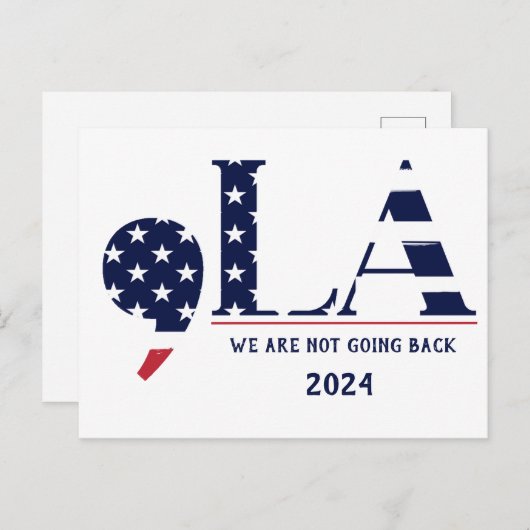 Comma La Harris für Präsident 2024 Postkarte (Vorne/Hinten)