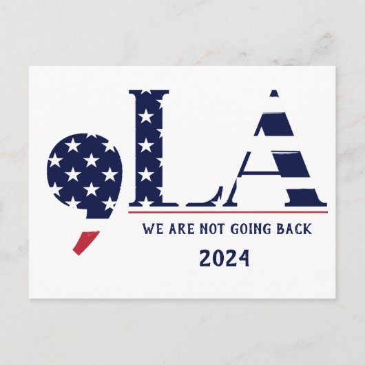 Comma La Harris für Präsident 2024 Postkarte (Vorderseite)