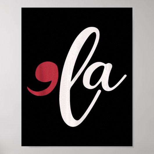 Comma La Heart Kamala Harris 2024 Frau Präsidentin Poster (Vorne)