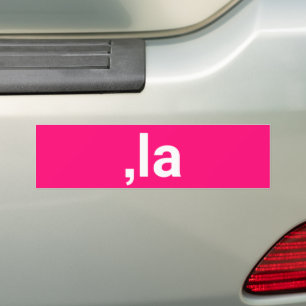 Comma La kamala Aussprache lustig heiß rosa Autoaufkleber