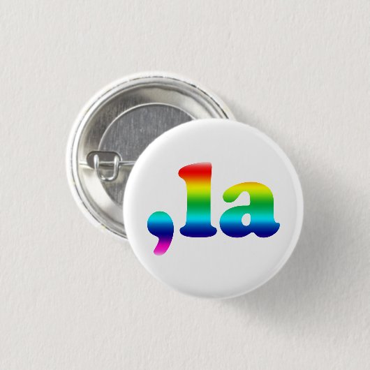 Comma La kamala Aussprache Regenbogen lgbt Stolz Button (Vorne & Hinten)