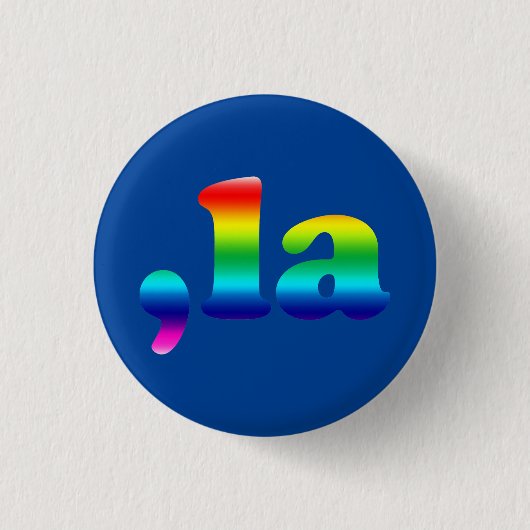 Comma La kamala Aussprache Regenbogen Stolz blau Button (Vorderseite)