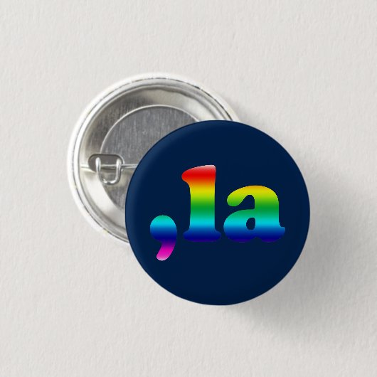 Comma La kamala Aussprache Regenbogen Stolz Marine Button (Vorne & Hinten)