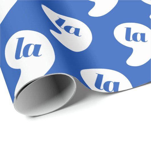Comma La - Kamala Blue Geschenkpapier (Rolleneckpunkt)