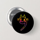 Comma La Kamala Cat Gefärbte Krawatte Retro Harris Button (Vorne & Hinten)