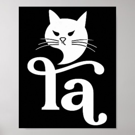Comma La Kamala Harris 2024 Funny Childless Cat La Poster (Vorne)