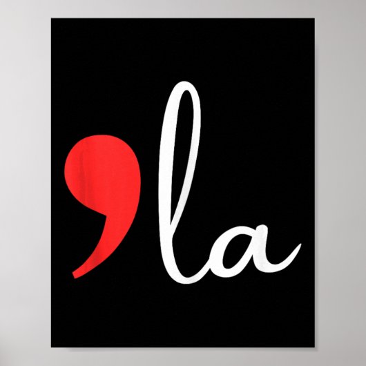 Comma La Kamala Harris 2024 Präsident Comma La Red Poster (Vorne)