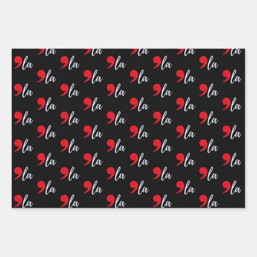 Comma La Kamala Harris 2024 Präsident Funny Geschenkpapier Set (Vorderseite 3)