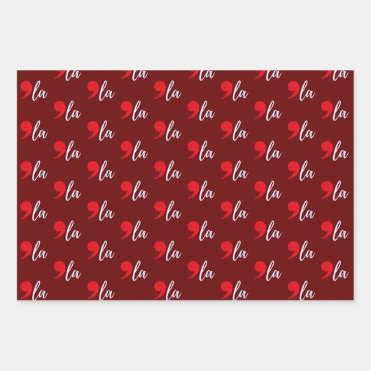 Comma La Kamala Harris 2024 Präsident Funny Geschenkpapier Set (Vorderseite 2)