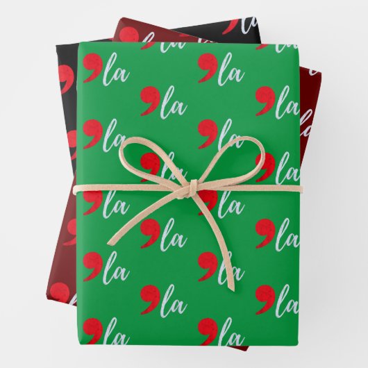 Comma La Kamala Harris 2024 Präsident Funny Geschenkpapier Set (Beispiel)